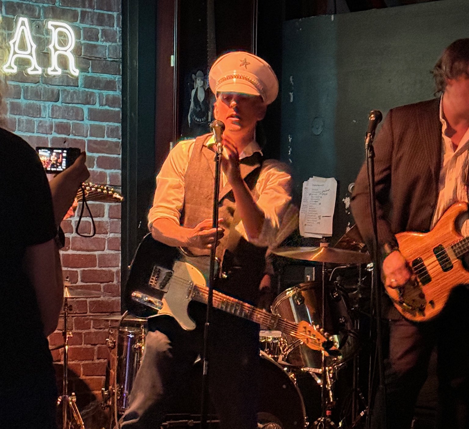 Cheap Licks guitarist with captain's hat